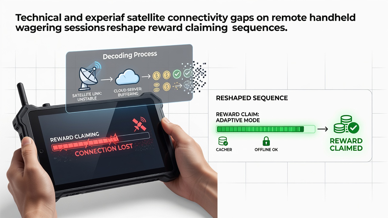 Satellite connectivity visualization showing remote wagering session disruptions
