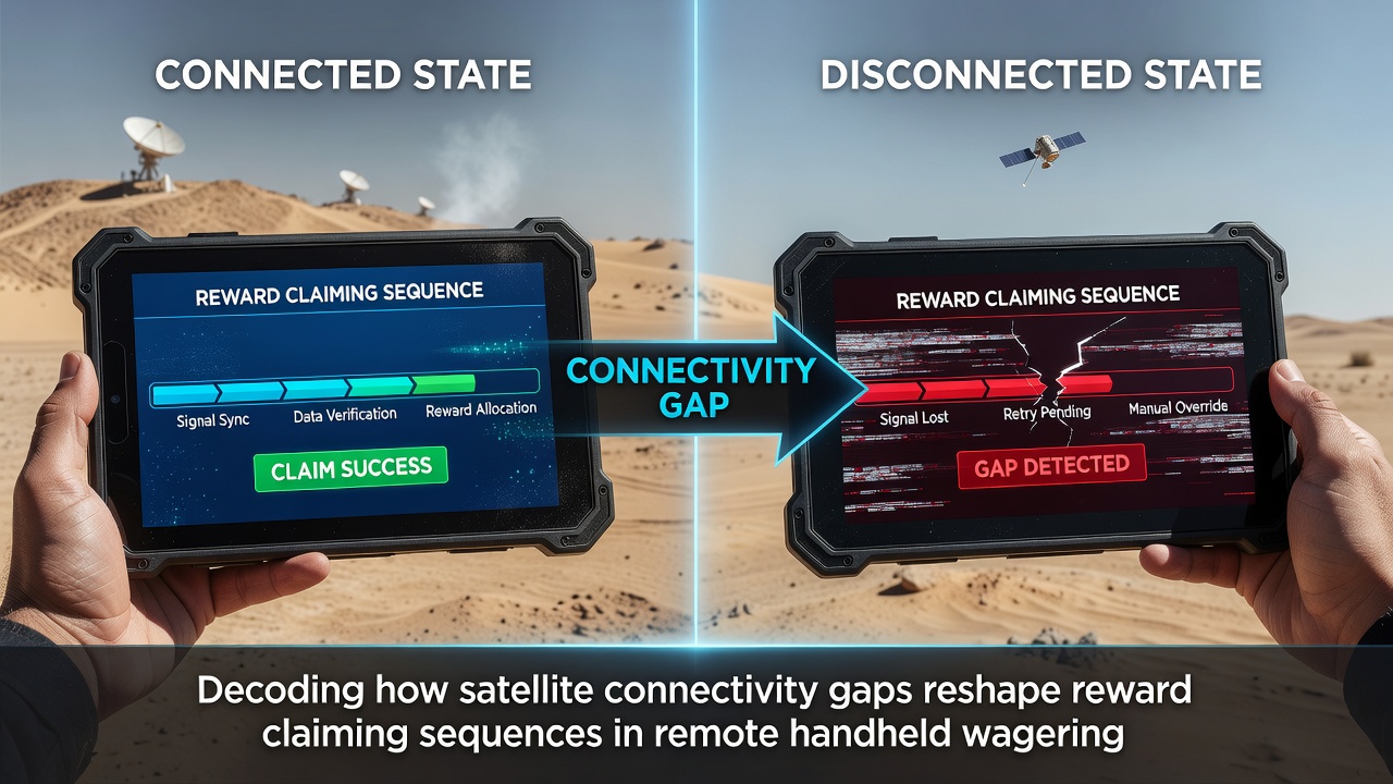 Handheld device displaying interrupted wagering reward claim interface