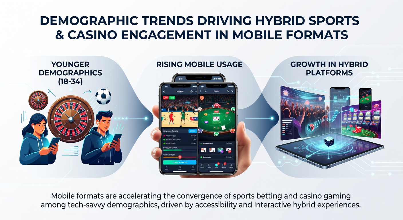 Mobile users engaging with hybrid sports betting and casino apps showing demographic patterns across age groups