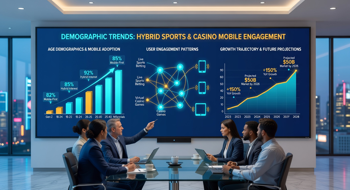 Diverse demographic groups using smartphones for combined sports and casino mobile experiences in urban settings