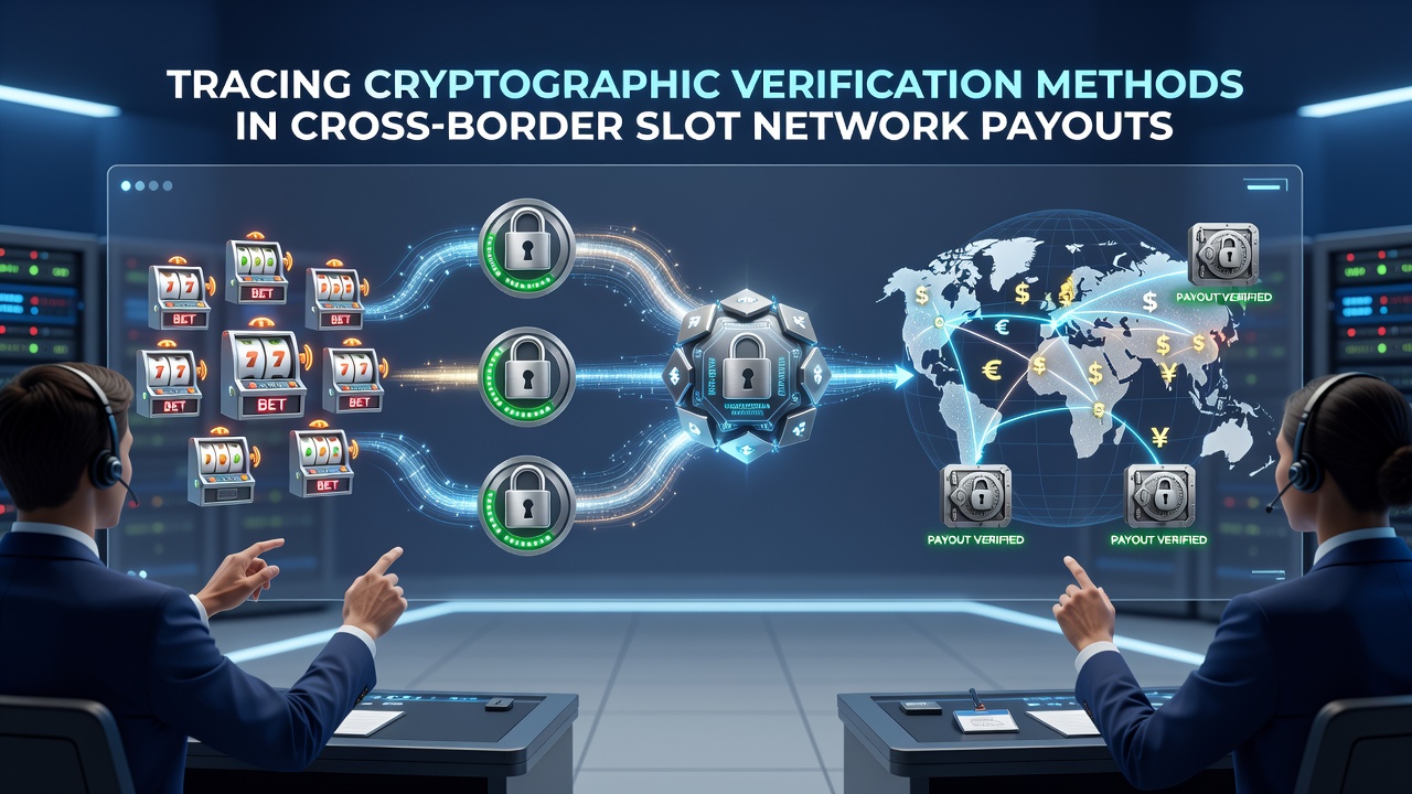 Illustration of cross-border data verification using cryptographic chains in slot networks