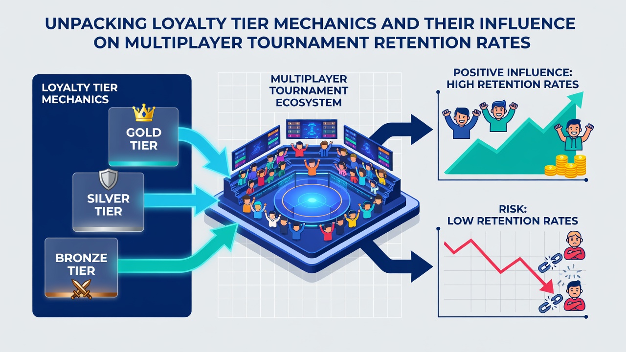 Chart illustrating retention rate changes across loyalty tiers in global multiplayer tournament data from 2025 through mid-2026